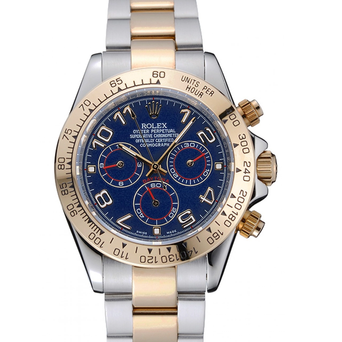 AAA Replica Watches Steel Tone Cosmograph Rolex 1454246 Blue Stainless Dial Bracelet Two Daytona 0710
